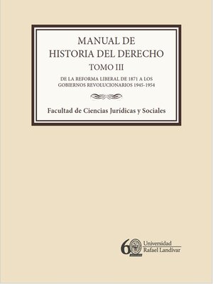 cover image of Manual de historia del derecho. Tomo III